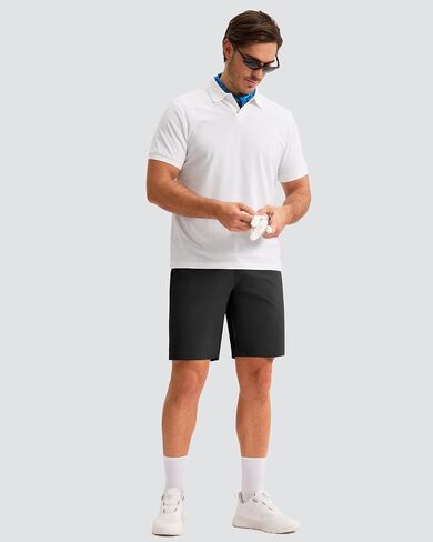 Men's Golf Shorts 7"/ 9"/ 11" Inseam with 5 Pockets Lightweight Stretch Quick Dry Casual Dress Hybrid Short for Men in Kuwait