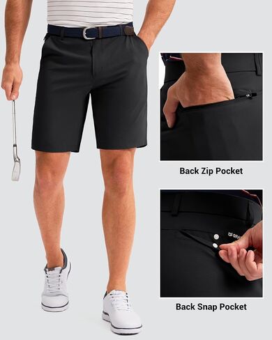 Men's Golf Shorts 7"/ 9"/ 11" Inseam with 5 Pockets Lightweight Stretch Quick Dry Casual Dress Hybrid Short for Men in Kuwait