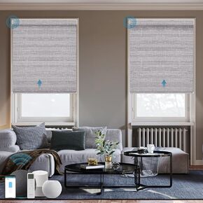 Motorized Blind,Work with Homekit Thread-Enabled, 100% Blackout Smart Shades with Remote Control, Electric Roller Shade,Multi-Color Samples in Saudi Arabia
