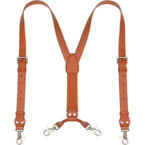 Leather Suspenders for Men Heavy Duty Mens Suspenders for Jeans Dress Pants Wedding Y Back in Saudi Arabia