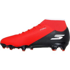 Skechers Men's SKX_2 High Academy Firm Ground Football Boots, Red synthetic black trim, 36 EU in Kuwait