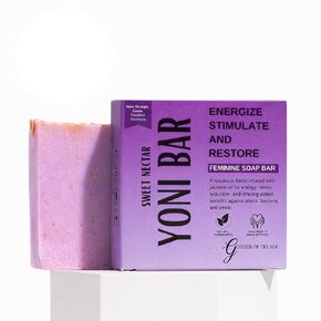 Sweet Nectar Yoni Bar – Sensitive Feminine Soap for Odor, pH Balance & Hydration – Gentle Natural Cleanser for Daily Intimate Care, Floral Scented, Handmade in Saudi Arabia