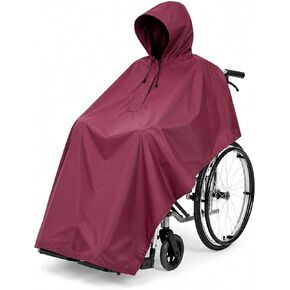 Wheelchair Adults Rain Poncho with Hood for Shoprider Dasher 3 2014-Present Mobility Scooter Rain Cape Reflective Strip Rain Cover Senior Mobility Aid Raincoat,Red Style in Saudi Arabia