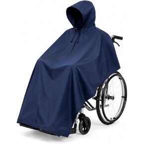 Wheelchair Adults Rain Poncho with Hood for Drive ZooMe Auto Flex 2020-Present Mobility Scooter Rain Cape Reflective Strip Rain Cover Senior Mobility Aid Raincoat,Red Style in Saudi Arabia