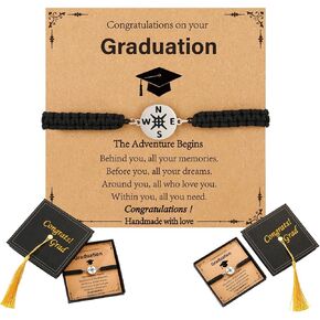 P. BLAKE Class of 2026 Graduation Gift for Her/Him, Adjustable Compass Bracelet Grad Comes in Cap Box with Cards for College/High School/Middle School/Primary School in Saudi Arabia