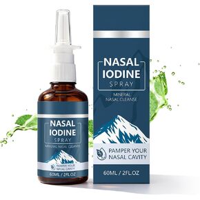 Iodine Nasal Spray,Nasal Iodine Spray with Fulvic Acid, Fine Mist Nasal Cleanse for Dry Air, Travel & Daily Comfort, 60ml in Kuwait