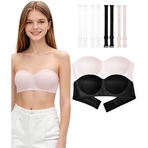 Phennie's Girls Strapless Bra for Teens 10-12 12-14 14-16 Wireless Bandeau Training Bras with Detachable Strap Kids Tube Top in Saudi Arabia