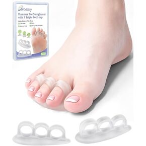 12 Pcs Silicone Hammer Toe Straightener Correctors, Hammertoe Cushions Pads Support, Gel Toe Separator Spacers for Women Men Claw, Curled, Bent, Overlapping, 3 Loops in Saudi Arabia