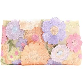QWINEE Women's Floral Clutch Purses Y2k Lightweight Magnet Wallet Crossbody Bag in Saudi Arabia