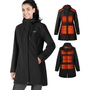 Heated Jackets for Women,15 Heat Zone Women's Heated Jacket with Bαtterγ Pack, Lightweight Softshell Jacket(M) in Saudi Arabia