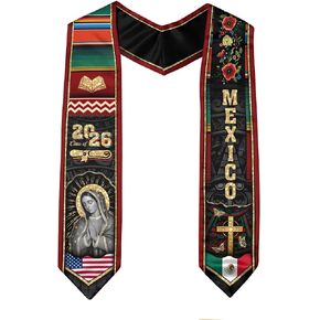 Mexican Flag Graduation Sash, Mexican Stole, Graduation Sash Mexico 2026 in Saudi Arabia