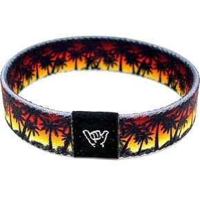 Hang Loose Bands - Coastal Surfer Beach Bracelet for Men, Women & Teens - Comfy Summer - Boho Reversible Wristband- Sunset Beach| Small: 6.5" (most common fitting size) in Saudi Arabia