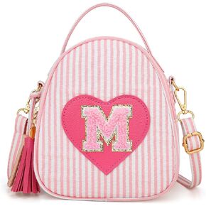Birthday Gifts for Girls Personalized Kids Purse Initial Toddler Crossbody Bag Little Girl Backpack(Pink-A) in Saudi Arabia