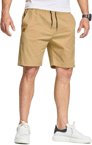 FizzPop Mens Shorts Casual Summer Cotton Chino Golf Beach Drawstring Shorts in Saudi Arabia