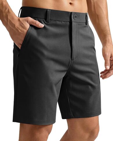 CANGHPGIN Mens Stretch Golf Shorts 7" Flat Front Quick Dry Chino Dress Shorts for Men Casual Work Shorts with Pockets in Saudi Arabia