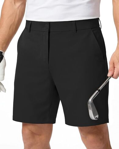 CANGHPGIN Mens Stretch Golf Shorts 7" Flat Front Quick Dry Chino Dress Shorts for Men Casual Work Shorts with Pockets in Saudi Arabia