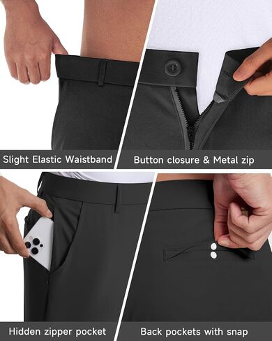 CANGHPGIN Mens Stretch Golf Shorts 7" Flat Front Quick Dry Chino Dress Shorts for Men Casual Work Shorts with Pockets in Saudi Arabia