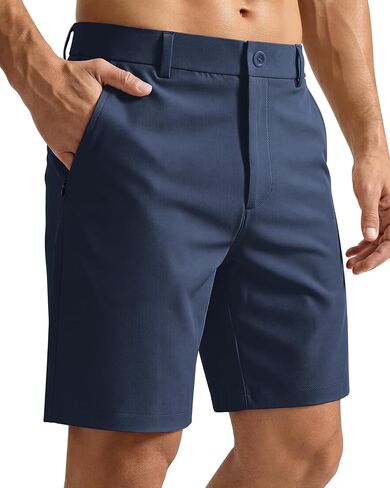 CANGHPGIN Mens Stretch Golf Shorts 7" Flat Front Quick Dry Chino Dress Shorts for Men Casual Work Shorts with Pockets in Saudi Arabia