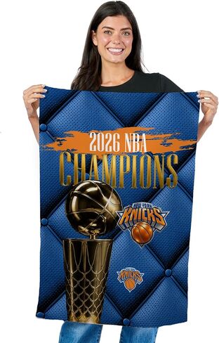 Northwest NBA New York Knicks Gilded 2026 NBA Finals Champions Printed Wall Hanging Tapestry, Woven Polyester Fabric, Decorative Fan Art for Bedroom Office Living Room, 24 x 36 in in Kuwait