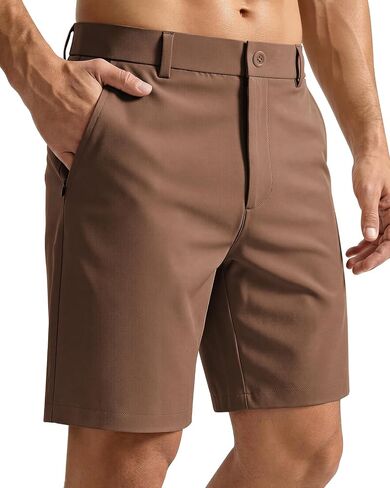 CANGHPGIN Mens Stretch Golf Shorts 7" Flat Front Quick Dry Chino Dress Shorts for Men Casual Work Shorts with Pockets in Saudi Arabia