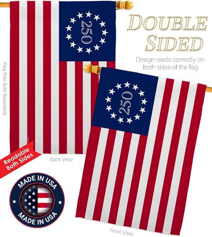 America 250 Flag Betsy Ross Independence Day Wall Tapestry House Banner Canvas Prints Yard Sign Textile Woven Fabric Poster USA 250th Anniversary Merchandise Decoration Gift in Saudi Arabia