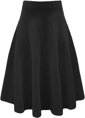 KIKI RIKI Cotton Panel Skirt with Elastic Waist for Womens/Teens 25 Inch Knee Length in Saudi Arabia