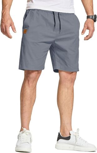 FizzPop Mens Shorts Casual Summer Cotton Chino Golf Beach Drawstring Shorts in Saudi Arabia