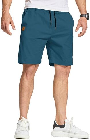 FizzPop Mens Shorts Casual Summer Cotton Chino Golf Beach Drawstring Shorts in Saudi Arabia