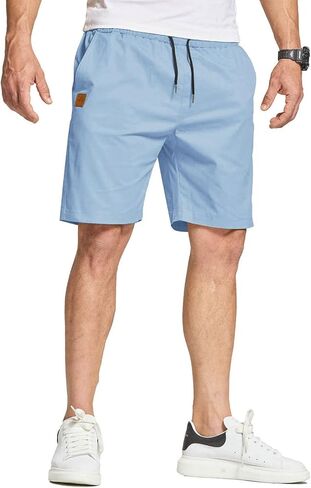 FizzPop Mens Shorts Casual Summer Cotton Chino Golf Beach Drawstring Shorts in Saudi Arabia