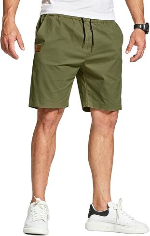 FizzPop Mens Shorts Casual Summer Cotton Chino Golf Beach Drawstring Shorts in Saudi Arabia