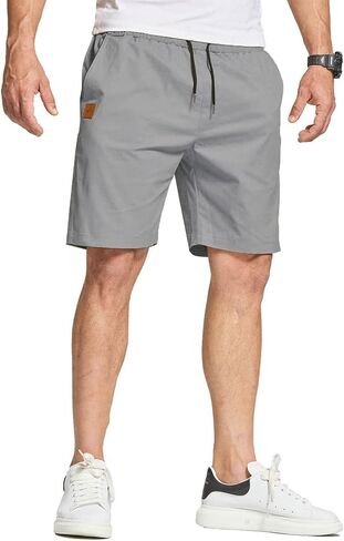 FizzPop Mens Shorts Casual Summer Cotton Chino Golf Beach Drawstring Shorts in Saudi Arabia