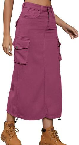 Women's high Waisted Workwear mid Length Skirt in Kuwait