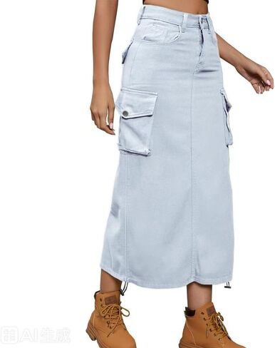 Women's high Waisted Workwear mid Length Skirt in Kuwait