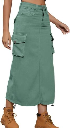 Women's high Waisted Workwear mid Length Skirt in Kuwait