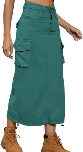 Women's high Waisted Workwear mid Length Skirt in Kuwait