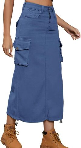 Women's high Waisted Workwear mid Length Skirt in Kuwait