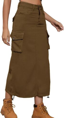 Women's high Waisted Workwear mid Length Skirt in Kuwait