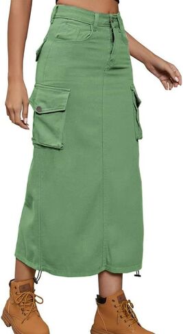 Women's high Waisted Workwear mid Length Skirt in Kuwait