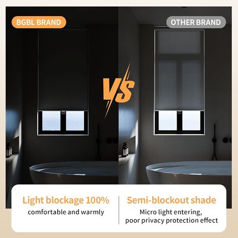 Cordless Roller Shades Blackout Blinds for Windows Room Darkening Rolled Up Shades with Spring System, UV Protection Window Shades Door Blinds for Home and Office (White, 34" W x 72" H) in Saudi Arabia