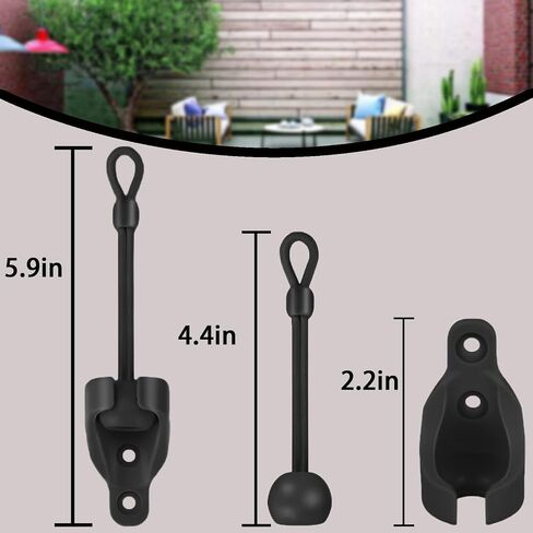 Coolaroo Outdoor Roller Shade Replacement Parts Universal Blind Brackets & End Caps for Shade Mounting Hardware Kit（2set，Black） in Saudi Arabia