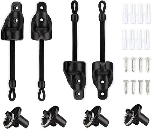 Coolaroo Outdoor Roller Shade Replacement Parts Universal Blind Brackets & End Caps for Shade Mounting Hardware Kit（2set，Black） in Saudi Arabia