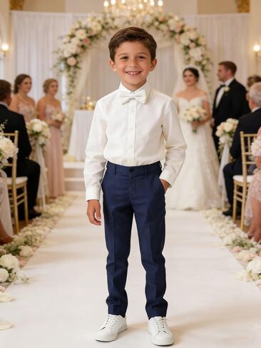 Boys' Dress Pants Kids Wedding Suit Pants Boys School Uniform Pants Trousers for Golf Play & Outdoor Adjust Waist in Kuwait