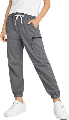 HILEELANG Kids Quick-Dry Cargo Pants Lightweight 4-Way Stretch Outdoor Joggers for Boys & Girls 4-15 Years in Kuwait