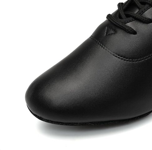 Black Dance Shoes Unisex Jazz Swing Bachata Latin Ballroom Practice Shoes for Dancing Floor,Cuban Heel,Women & Men in Saudi Arabia