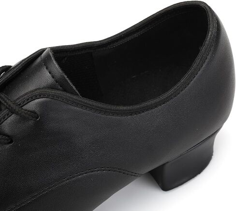Black Dance Shoes Unisex Jazz Swing Bachata Latin Ballroom Practice Shoes for Dancing Floor,Cuban Heel,Women & Men in Saudi Arabia