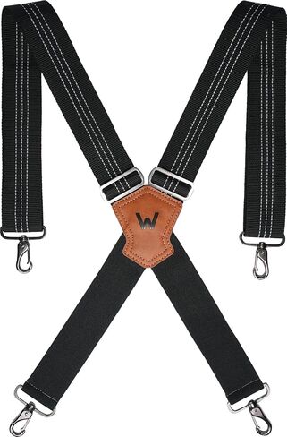 WELKINLAND Safety 2Inch-Wide Work Suspenders, Suspenders for Men Heavy Duty, Men's Suspenders Adjustable, Men's Suspender X Back for Pants, Mens Strong Suspender for Jeans in Saudi Arabia