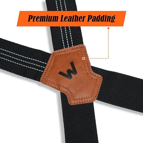 WELKINLAND Safety 2Inch-Wide Work Suspenders, Suspenders for Men Heavy Duty, Men's Suspenders Adjustable, Men's Suspender X Back for Pants, Mens Strong Suspender for Jeans in Saudi Arabia