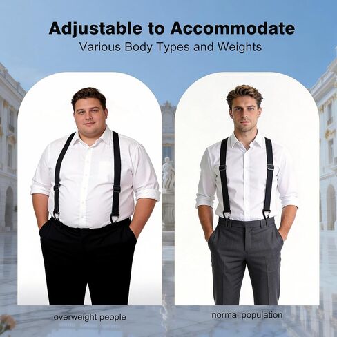 Acozycoo Men's Heavy Duty Suspenders - 1.5 Inch Wide Y-Back Design with 3 Snap Loops,Adjustable Hidden Work Suspenders in Saudi Arabia