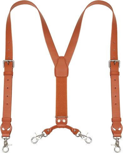 Leather Suspenders for Men Heavy Duty Mens Suspenders for Jeans Dress Pants Wedding Y Back in Saudi Arabia
