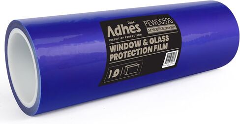ADHES Blue Window & Glass Protection Film 24" x 600', Self-Adhesive Temporary Surface Protection Film for Windows, Doors, Mirrors & Glass, Durable, Tear-Resistant & Residue-Free Removal in Kuwait